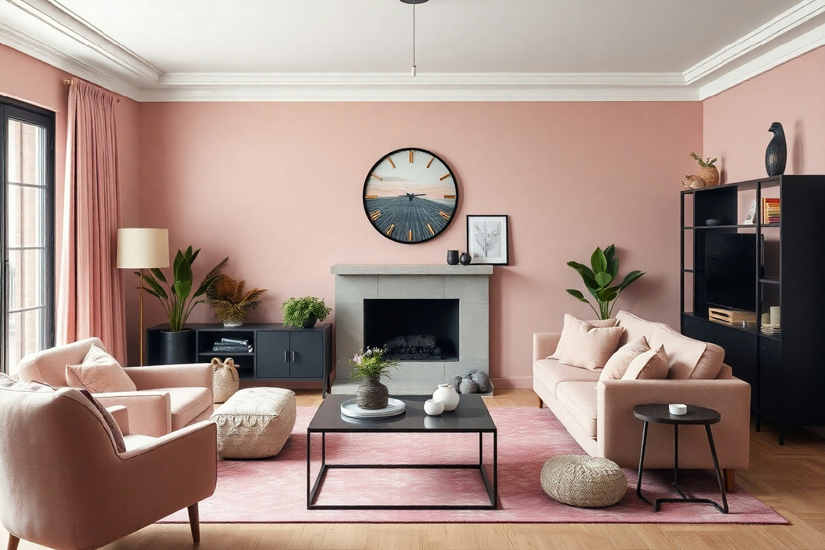 Rosa polveroso in soggiorno: 3 idee per un tocco elegante e maschile senza eccessi femminili